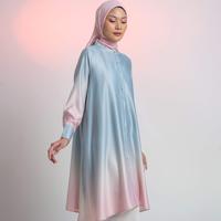Gambar [DAUKY] New Arrival Long Tunik Wanita Ombre Series L TUNIC BASIC OMBRE - Beige, S dari Dauky Fashion Kota Bandung 4 Tokopedia