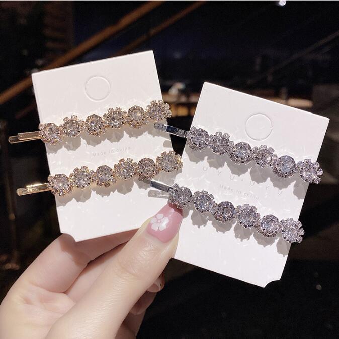 Product Introduction of Hot Korea Diamond Hairpins Women Bingbing Crystal Hair Clips Set Girls Luxury Shining Crystal Barrettes Hair Accessories Styling 0