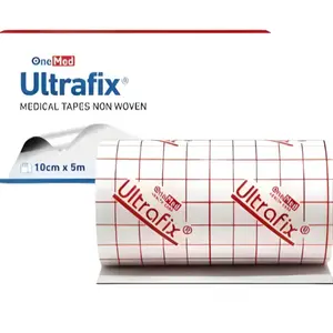 Ultrafix Onemed 10cm x 5m Non-Woven dengan Perekat Kuat & Garis Potong Merah untuk Penutup Luka