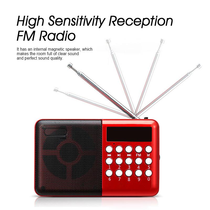 Product Introduction of [SG ready stock] portable FM radio K11 Mini handheld digital speaker Bluetooth player USB TF MP3 player rechargeable 29