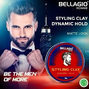 ￼[PROMO] Bellagio pomade Styling Clay Dynamic Hold 90gr|Termurah