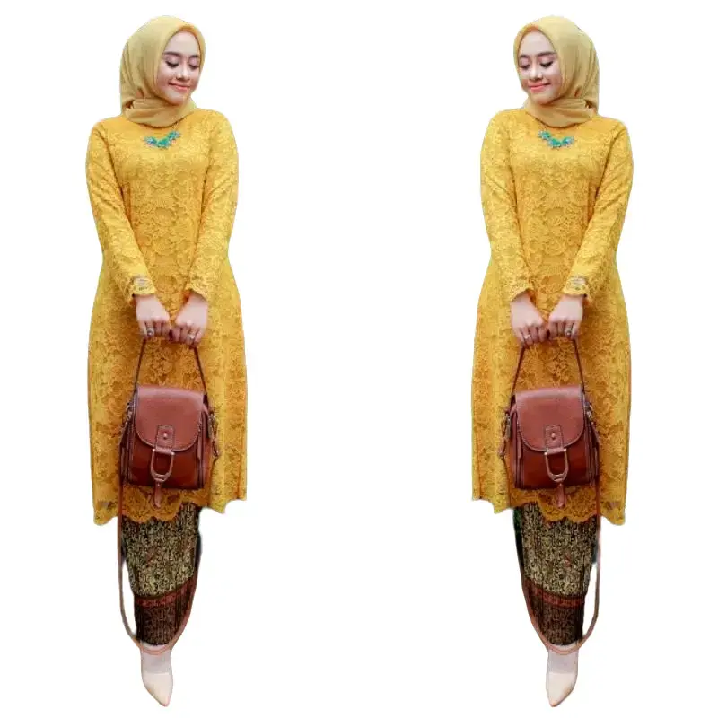 Setelan Kebaya Brokat Tunik Untuk Acara Pesta Kondangan Tunangan Wisuda Dress Wanita Baju Atasan Lamaran Mewah Remaja Dewasa 0