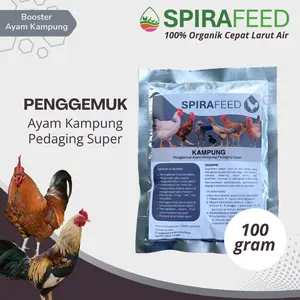 Spirafeed Suplemen Penggemuk Ayam Kampung Joper KUB Kaya Asam Amino, Antioksidan & Prebiotik Untuk Memacu Pertumbuhan, Menambah Bobot, dan Imunitas Ayam