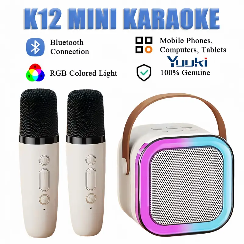 【Pengiriman 24 Jam】 YUUKI Gudang Lokal Karaoke Speaker Bluetooth Terbaru Set Speaker KTV Nirkabel Lucu Bass Luar Ruangan Portabel Lucu 0