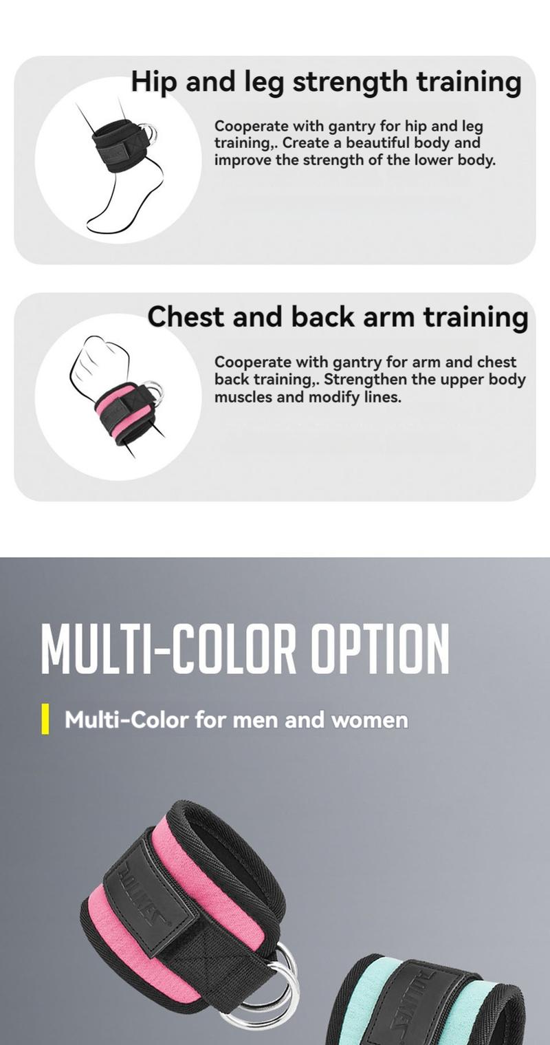 Product Introduction of AOLIKES 1Pcs Cable Ankle Straps Double D-Ring Ankle Cuffs For Gym Workouts Glutes Legs Strength Training Brace Support Sport Safety 20