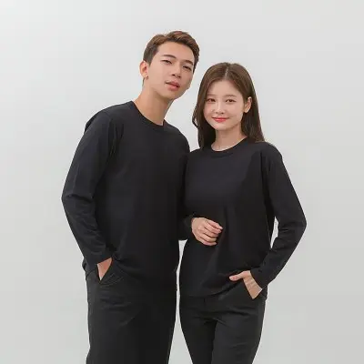Kaos Lengan Panjang Baju Polos Semi 30S Cotton Combed Lengan Panjang Premium - KAOS O-NECK PRIA WANITA - BAJU POLOS UNISEX 8