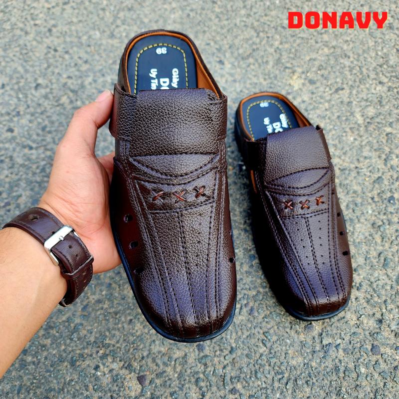 Giày lười nam da tự nhiên DONAVY hàng công ty cao cấp khâu quai chắc chắn GX