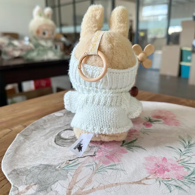 [Clothes only] labubu doll clothes pendant LALBUBU bear label hat love sweater set Cute Decoration Little Cloths#472032LS 8