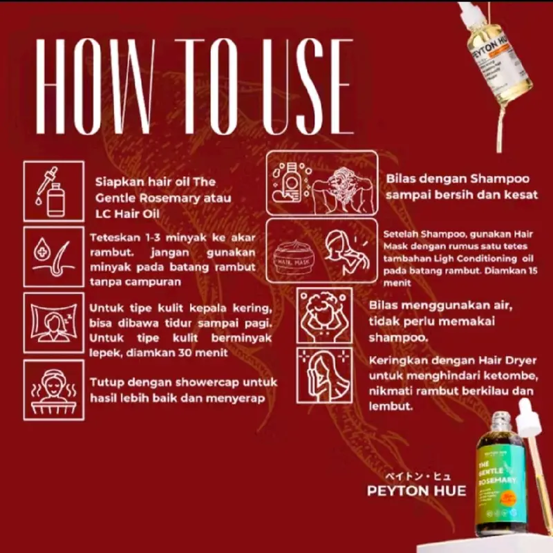 PEYTON HUE THE GENTLE ROSEMARY OIL PEYTON HUE 2