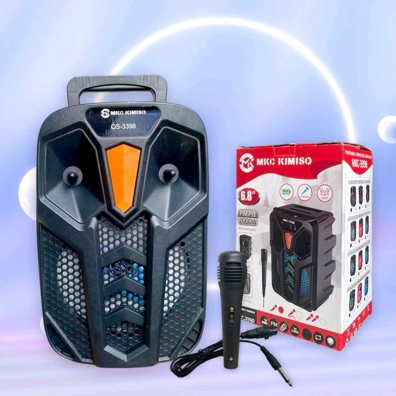 COD SPEAKER WIRELESS KIMISO QS 3398 SPEAKER KAROKE 6,8 INCH FULL BASS Bluetooth 2