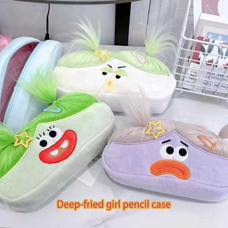 Kawaii khả năng lớn buồn cười túi bút chì cao cấp hoạt hình sáng tạo lớn cây bút của cô gái miệng hộp lưu trữ di động món quà văn phòng trường học