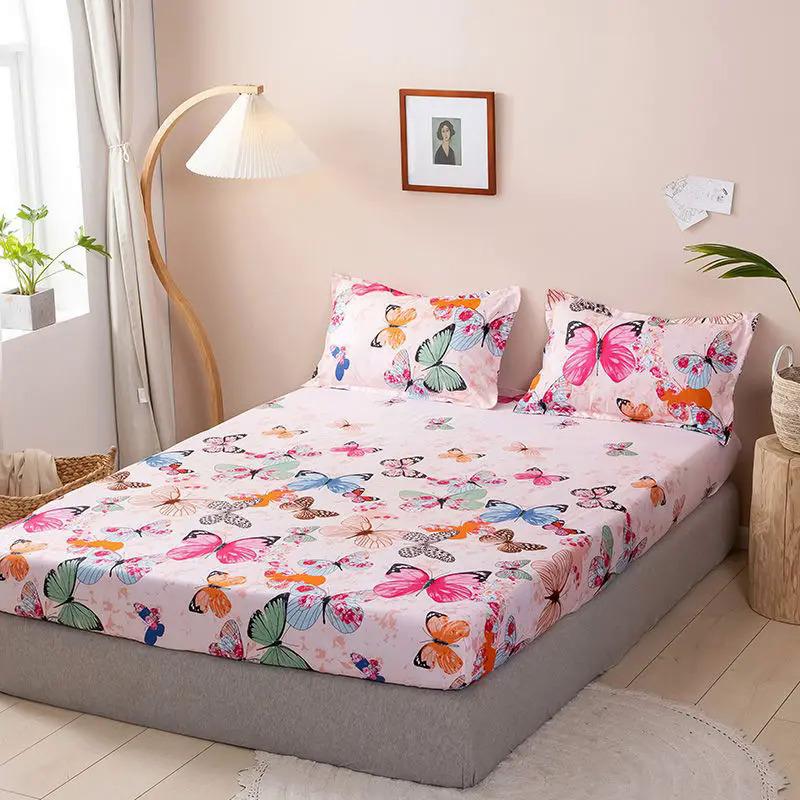 Product Introduction of Brushed Fitted Sheet Elastic Band Home Strap Bedding High-End Luxury Mattress Cover Bedsheet No Pillowcase Simple Multi Size Bed 20