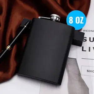 Botol Hip Flask Wine Whiskey Stainless Steel 304 Plastic Cap - B-86