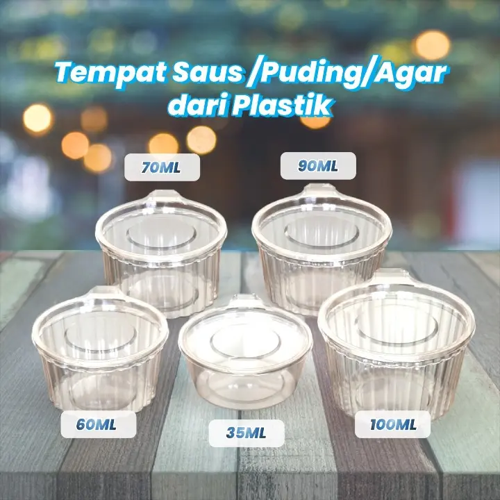mika cup sauce tutup sambung / mika cup jelly agar dessert 25ml 35ml 60ml 70ml 90ml 100ml 120ml