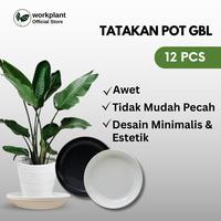 Gambar Workplant - Tatakan Pot GBL Tatakan / Alas Pot Bunga Tanaman Hias Isi 12pcs - Diameter 9,5cm, Hitam dari workplant official Kota Surabaya 1 Tokopedia