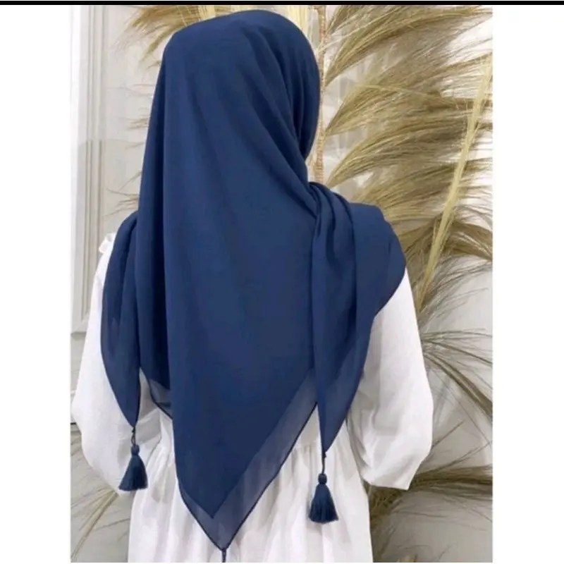jilbab terlaris terbaru no 1 hijab SEGI EMPAT PARIS TASEL/PARIS JADUL/PARIS POM POM