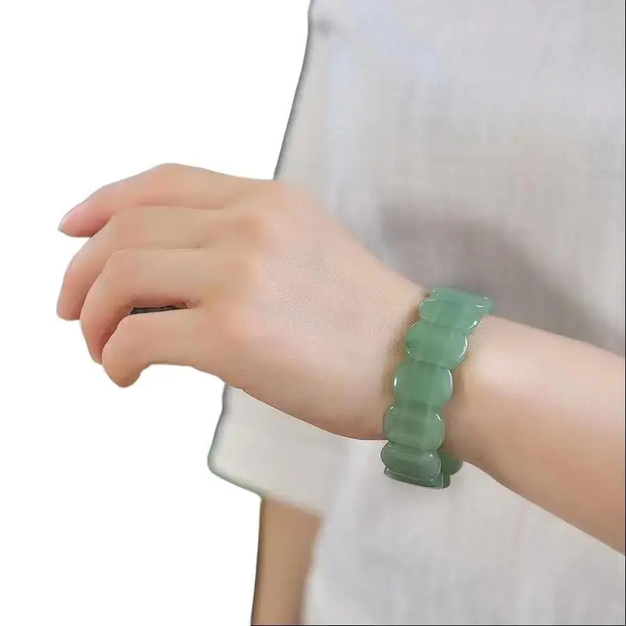 Gelang Sehat Pria Dan Wanita Model Manik Manik Kotak Mewah Elegan Aksesoris Terbaru Couple Bracelets Jade