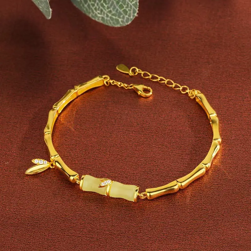[COD]Gelang Tangan Buluh, Tradisi Purba, Aksesori Gelang Bergaya, Bersalut Emas, Barang Kemas Tangan, Panjang, Tidak Luntur Bracelets