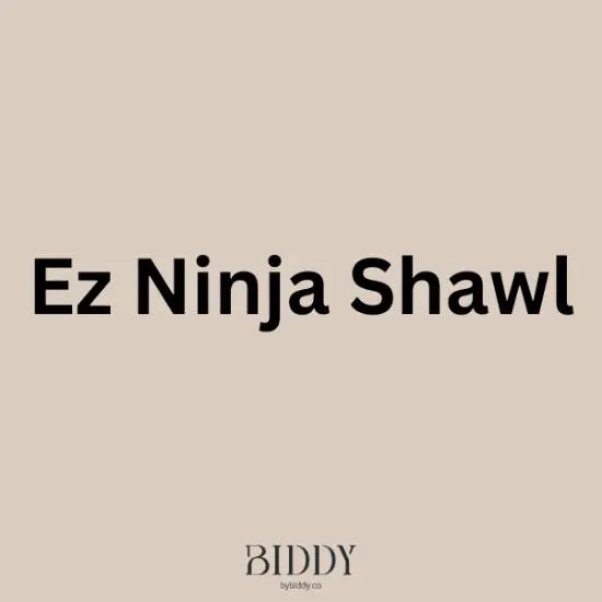 Ez Ninja Jersey Shawl  • ironless, pinless