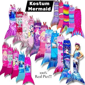 Baju Mermaid Kostum Mermaid PREMIUM Karakter Karakter Kartun Disney Anak Perempuan Motif Fashion