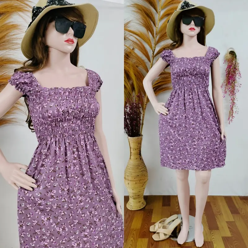 RSD - Daster Kerut Pendek Rayon Motif Dewasa Nyaman