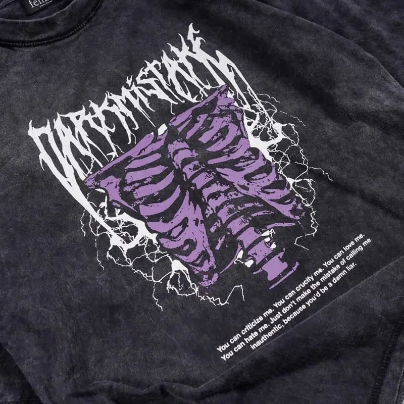 Kaos Oversize Wanita Dark Mistay (LD 106, P 63) Baju Fit Panjang T-Shirt 1