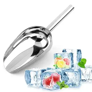 SCOOP ES STAINLESS STEEL ICE SCOOP 8 9 10 11 INCH METAL FOOD SCOOP UNTUK DAPUR PESTA HARI RAYA HOTEL CAFE PERNIKAHAN  WEDDING IMPORT PREMIUM MURAH