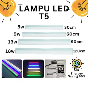 Lampu TL Neon T5 LED 5W/9W/13W/18W Tube Warna Warni/Lampu neon led lampu  terang  banget
