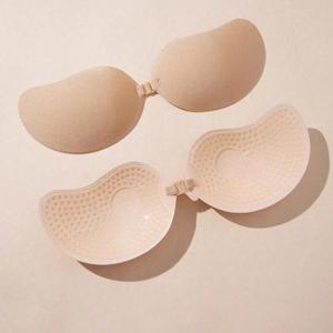 Sujetador adhesivo para mujer, sujetador push up invisible sin tirantes y con espalda descubierta, sujetador de silicona reutilizable con cubrepechos