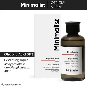 Minimalist 8% Glycolic Acid Exfoliating Liquid | Exfoliating Toner | Toner Wajah & Tubuh 150ML