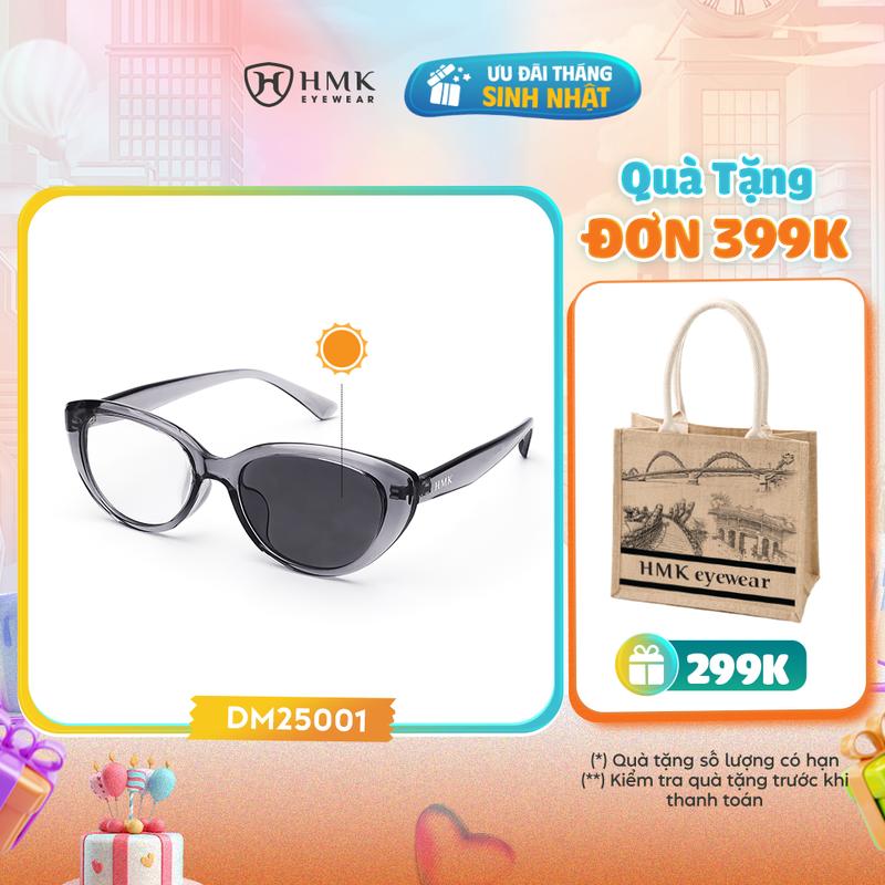 [0 ĐỘ] Kính Đổi Màu Chống Tia UV HMK Eyewear Dáng Mắt Mèo Thời Trang Nữ Trendy Bảo Vệ Mắt - DM25001