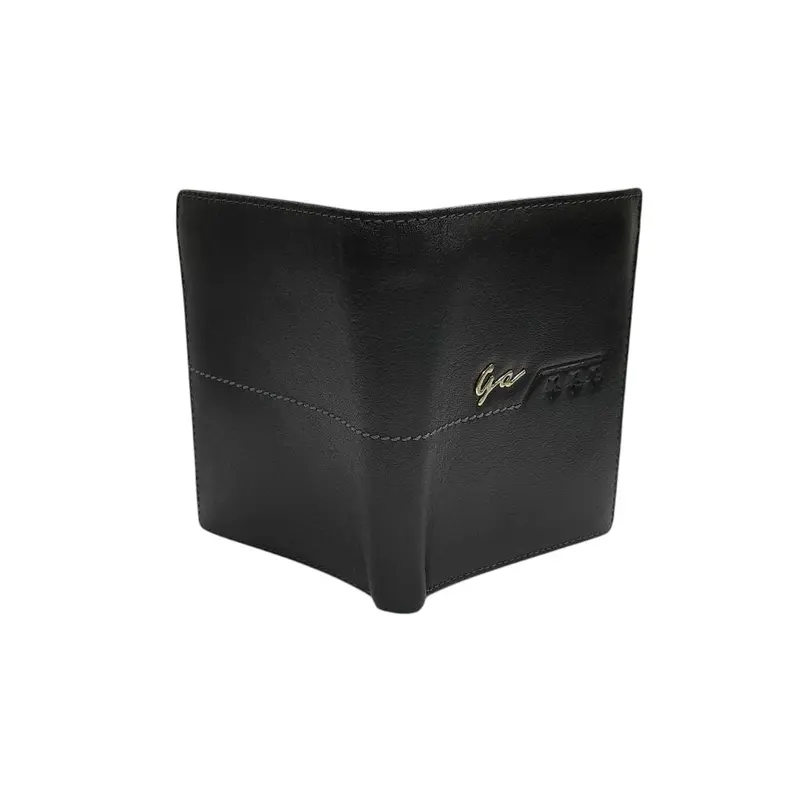 Dompet Pria Lipat Pendek Asli Kulit Sapi Model Berdiri dengan 7 Slot Kartu & 3 Ruang Uang Tunai - Natural 7