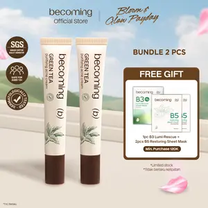 [MUST TRY] becoming Green Tea Purifying Acne Cream 15gr | Acne Spot Treatment | Obat Jerawat | Totol Wajah Berjerawat | Acne Sul | Berjerawat, Meradang & Memudarkan Bekas Jerawat Sulfur + Salicylic Acid + Ceramide