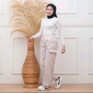 termurah celana cargo wanita//celana muslim wanita kekinian//celana panjang wanita casual Kulot