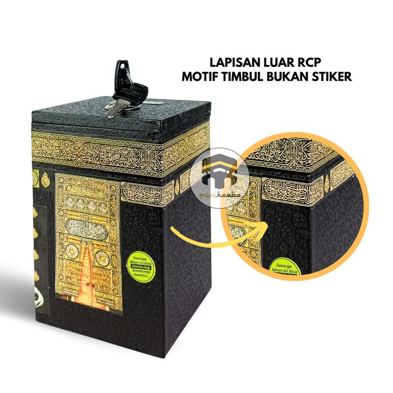 Paket Hemat Celengan Ka'bah Sedang Kunci + Celengan Kakbah Kecil Tanpa Kunci Hadiah Kado 4