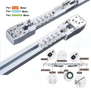 Customizable Super Silent Electric Curtain Track Rail for Aqara Tuya Wifi/Zigbee Dooya 82 Motor Smart Home Curtains Rod Cornice