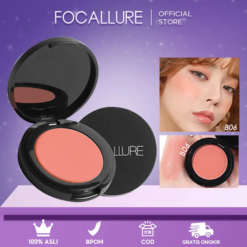 [Official] FOCALLURE Blush on Natural Pressed Blusher Long Lasting Up to 12 Hours