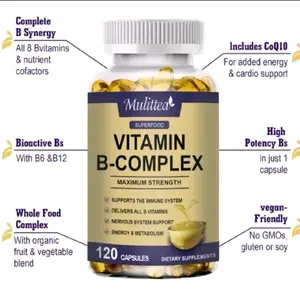 COD - 120pcs Vitamin B Complex Capsule (B12, B1, B2, B3, B5, B6, B7, B9, Folic Acid & Biotin)