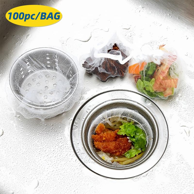 Penapis Sinki Anti Rambut, 100pcs, untuk Dapur dan Bilik Mandi ...