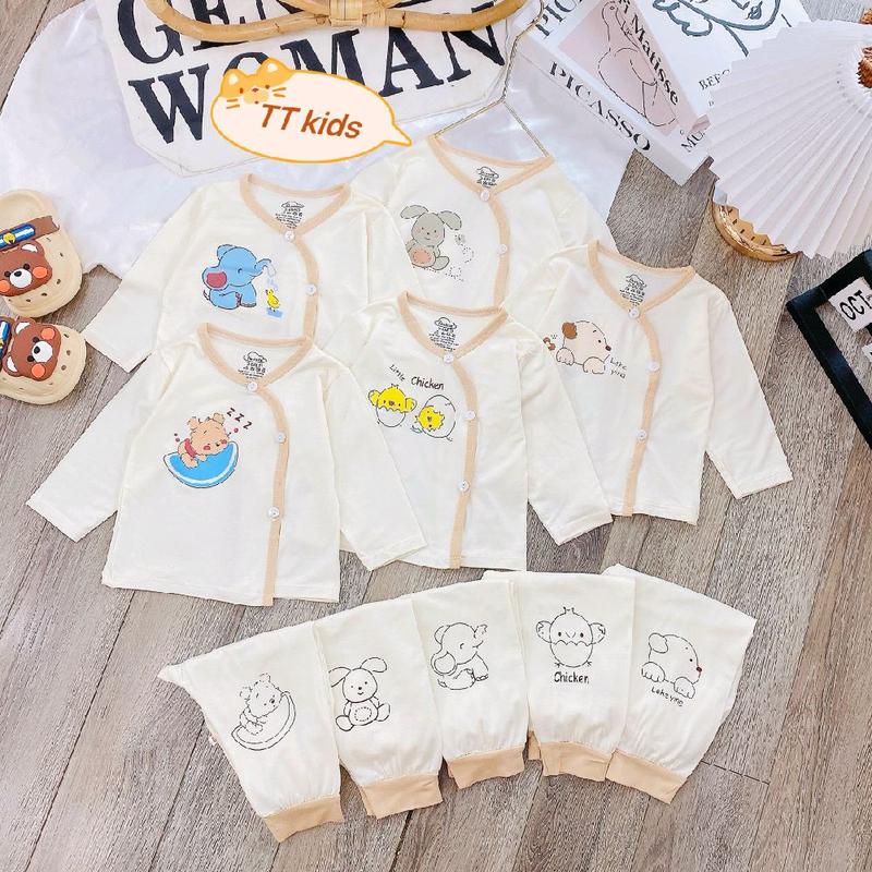 combo 5 bộ áo tay dài + quần dài chất thun lạnh co giãn 4 chiều , mềm mịn , hàng sản xuất tại việt nam