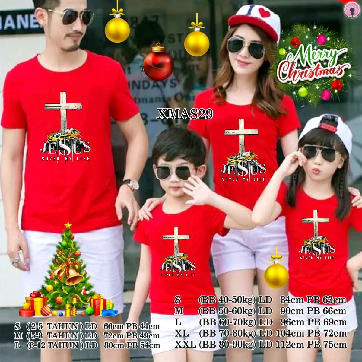DDS XMAS29 Kaos Family Merry Christmas Kaos Keluarga Natal Kaos Pasangan Seragam Rohani Kristen Baju Natal Kaos Natal BAJU KELUARGA NATAL Salib