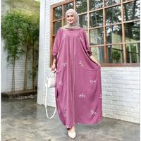 Kaftan Motif Pitaloka Ld 170 cm Kaftan Panjang Muslim Wanita ...