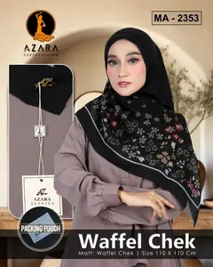 PAKET USAHA AZARA WAFFLE CHEK MOTIF LOGO TERMURAH
