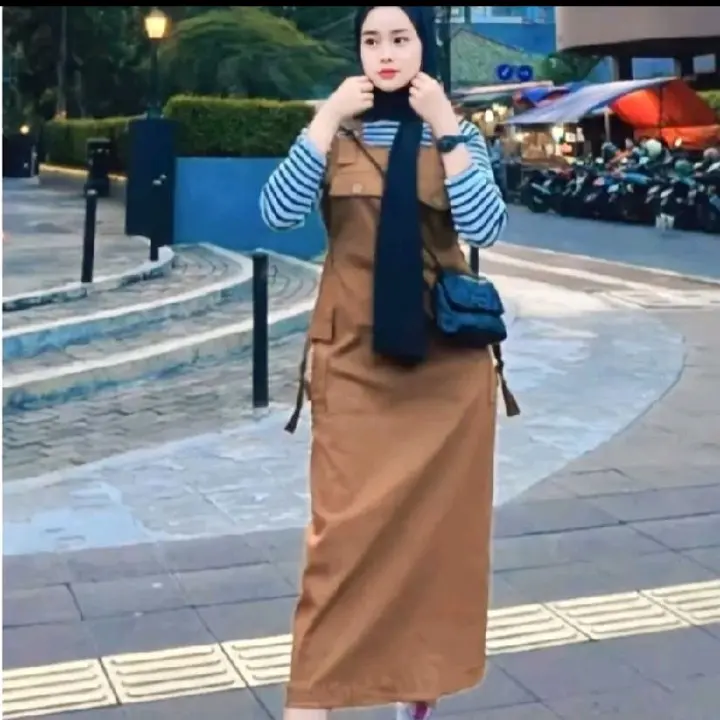 Jumpsuit Panjang Katun Wanita Dewasa baju Kodok Overall Cewek Remaja 0