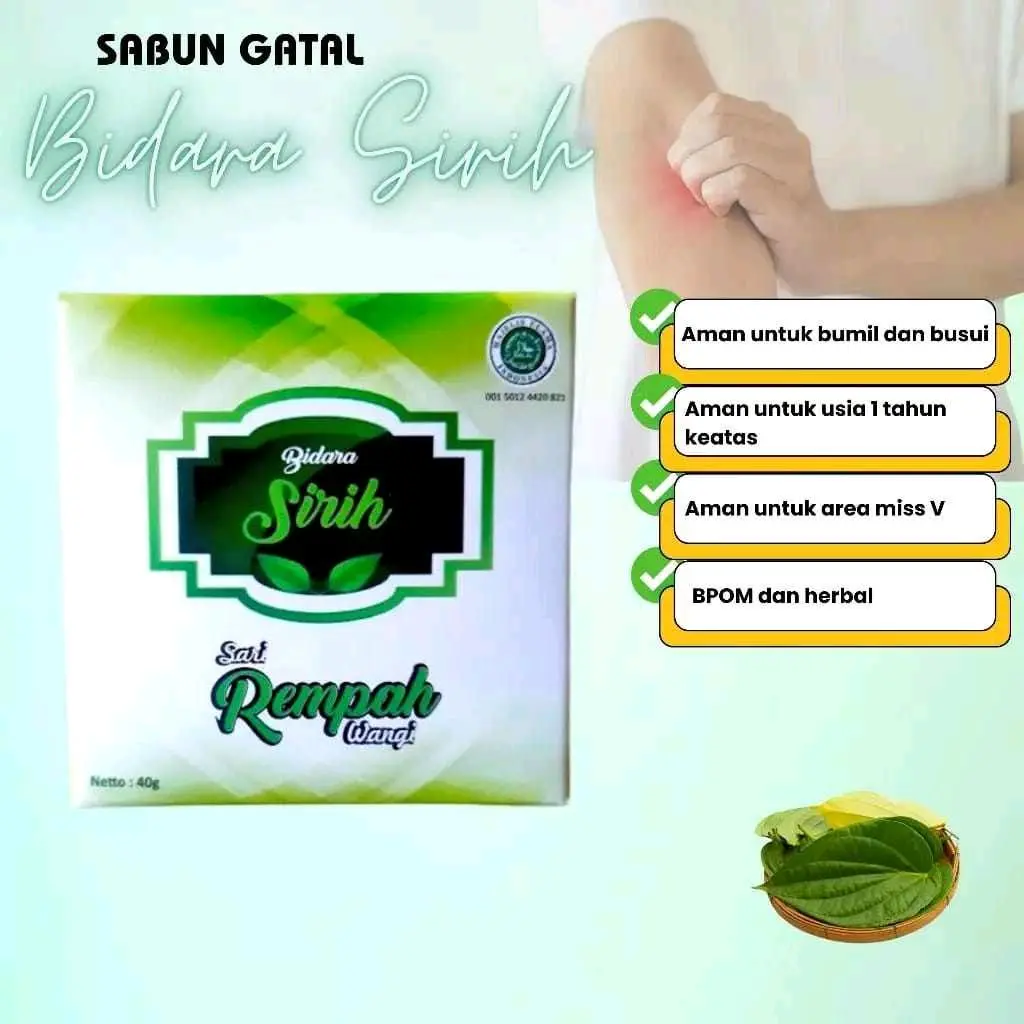 Sabun Gatal Bidara Sirih BPOM Extract Daun Bidara dan Daun Sirih