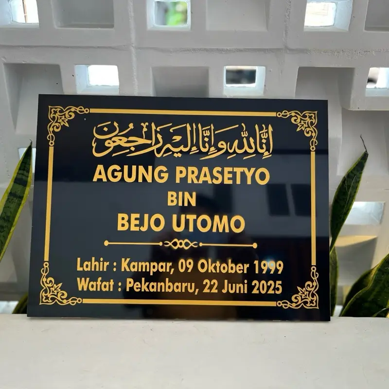 Batu nisan granit Lempengen hanya papan nama 30x40 berkualitas