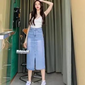 ROK JEANS SPAN KOREAN MIDI STREETCH PREMIUME Wanita