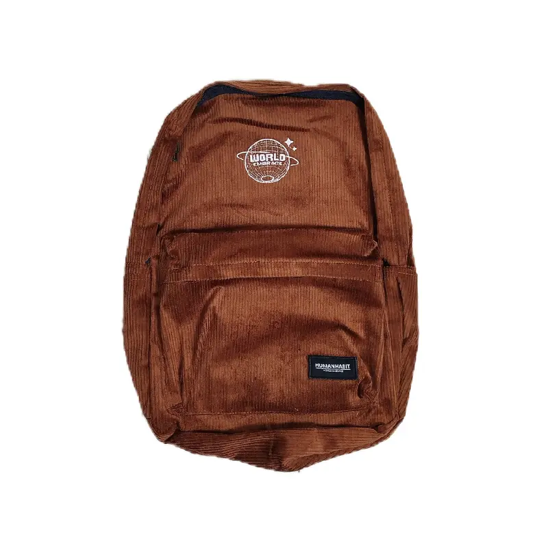 Camel Solid Dickies Mini Corduroy Backpack Ransel Sekolah Tahan