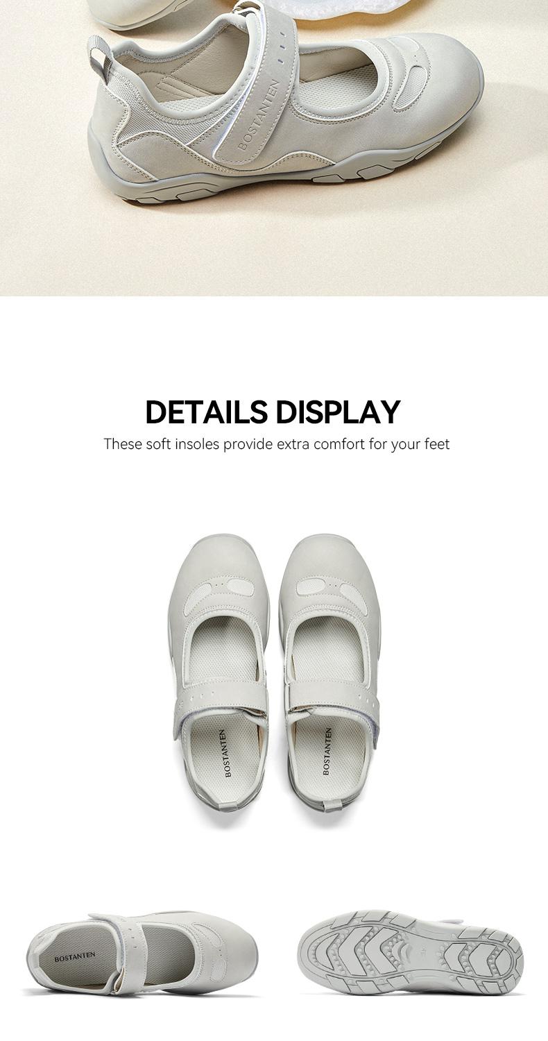 [Maggy Shoes] BOSTANTEN Sneakers Wanita ‌Sepatu Mary Jane Tertutup Kasual Ringan Serbaguna Nyaman Bersol Lembut Bernapas