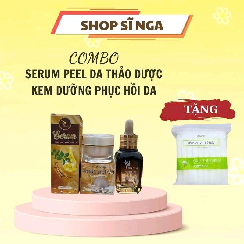 COMBO SERUM PEEL DA THẢO DƯỢC ( GỒM SERUM PELL VÀ KEM FACE ) _ PHỤC HỒI DA ,HỔ TRỢ LÀM ĐẸP DA